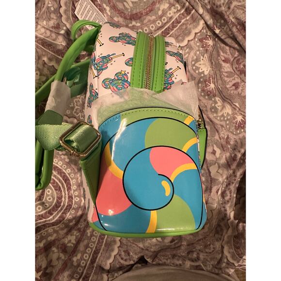 NWT Disney Parks Loungefly Lollipop Eats Mickey Mouse Mini Backpack - Picture 3 of 6